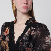 ZIMMERMANN Black Carousel peplum lace blouse