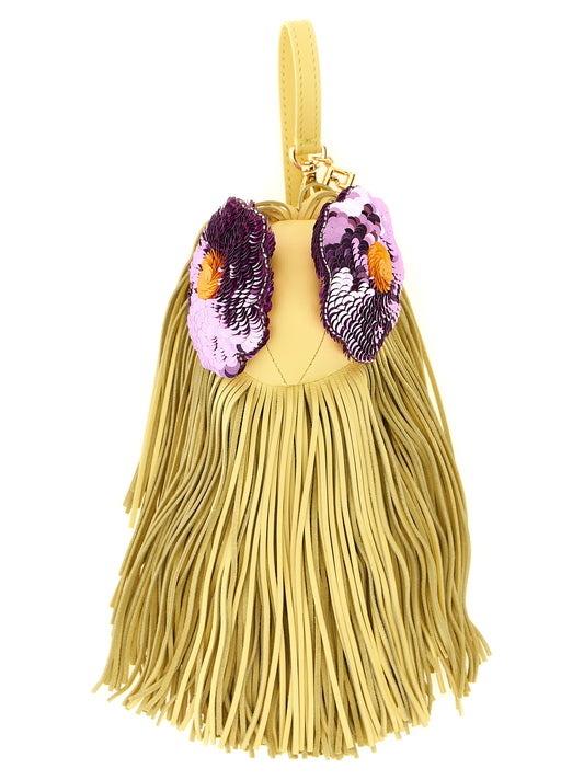 Fendi Bag Bugs Charm - Nappa Fringe Charm, Yellow