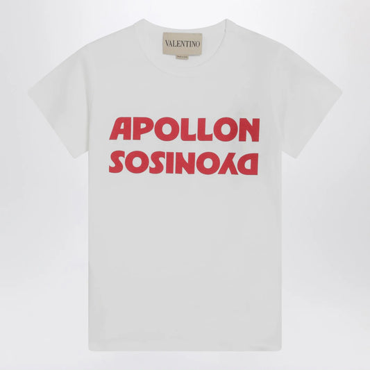 Valentino White T-shirt with Apollon/Dionysus print
