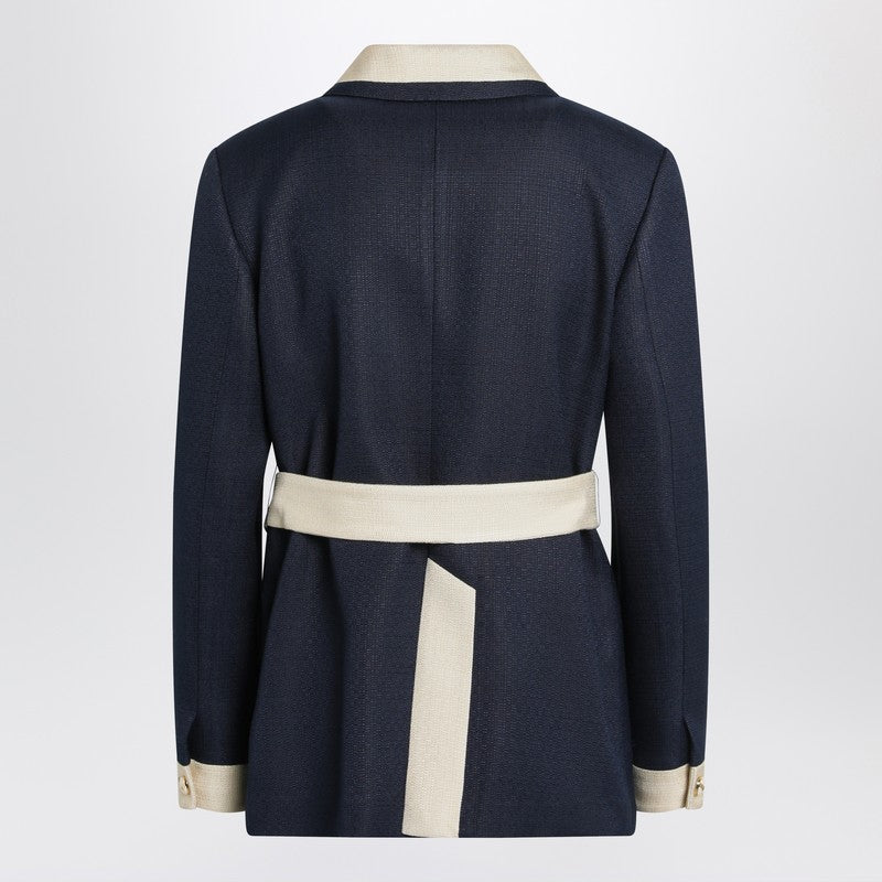 Valentino Blue ivory jacket with belt