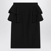 Valentino Black skirt with ruffles on the sides