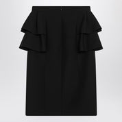 Valentino Black skirt with ruffles on the sides