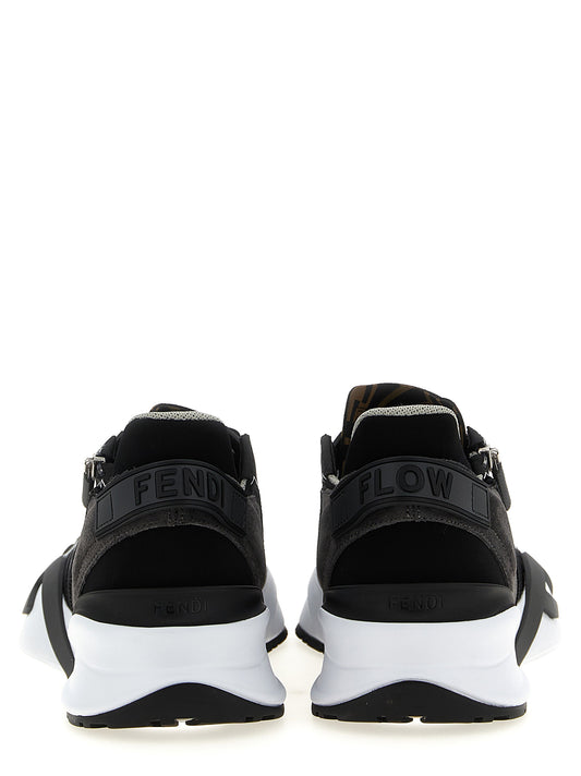 Fendi Flow Sneakers for Men — Black Knit Trainers