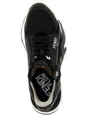 Fendi Flow Sneakers for Men — Black Knit Trainers