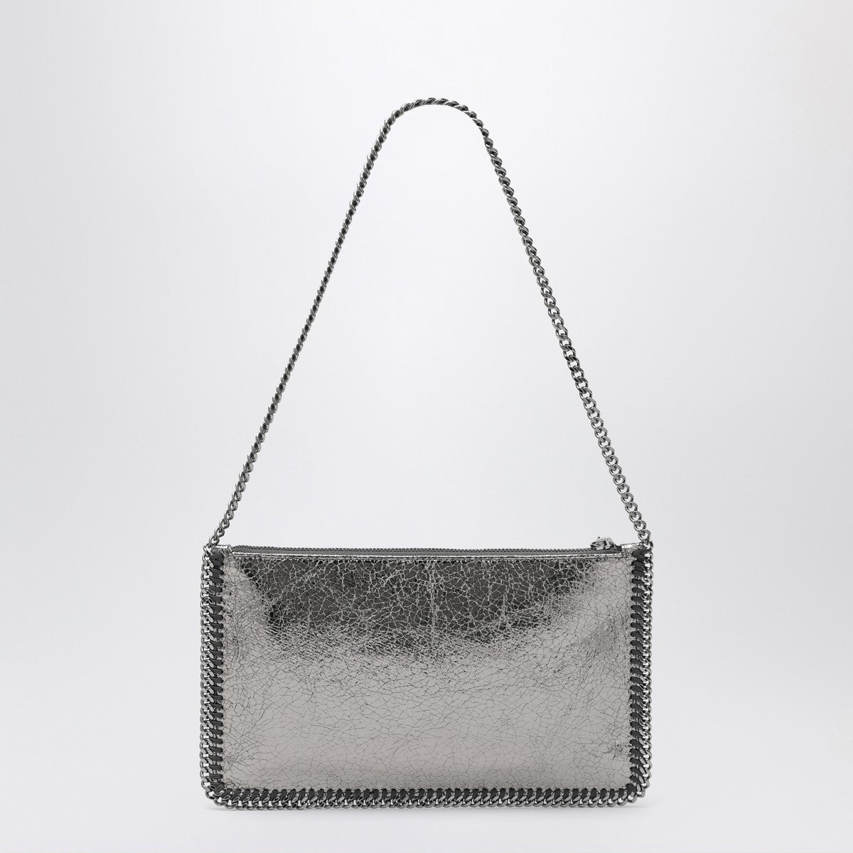 Sac à bandoulière pochette métallisé gris Falabella de Stella McCartney