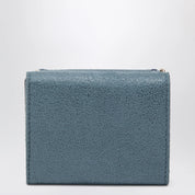 Stella McCartney Light Blue Falabella Trifold Wallet With Chain