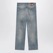 Valentino Medium blue washed-effect jeans
