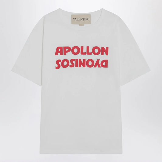 Valentino White T-shirt with Apollon/Dionysos print