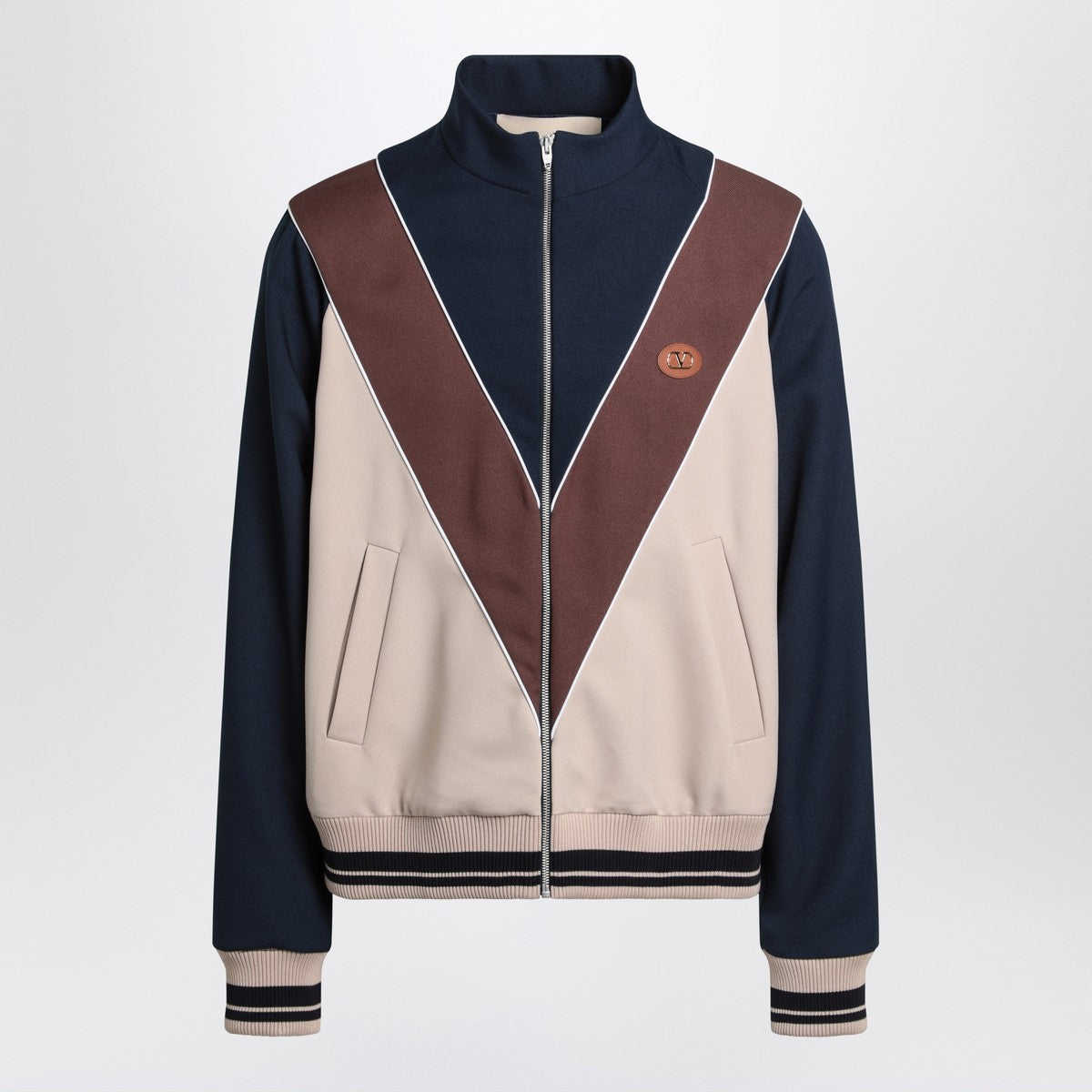 Valentino Zip-up sweatshirt with VLogo patch