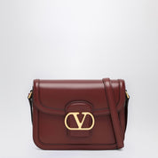 Valentino Garavani Small 9TO5 bag in bordeaux leather