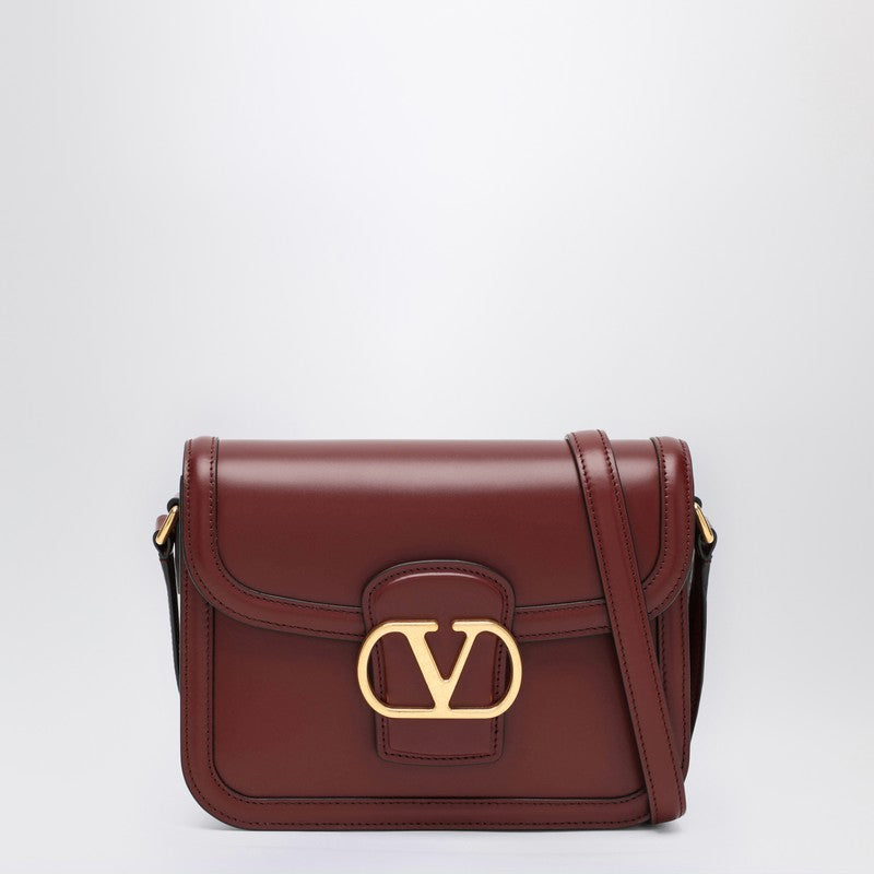 Valentino Garavani Small 9TO5 bag in bordeaux leather