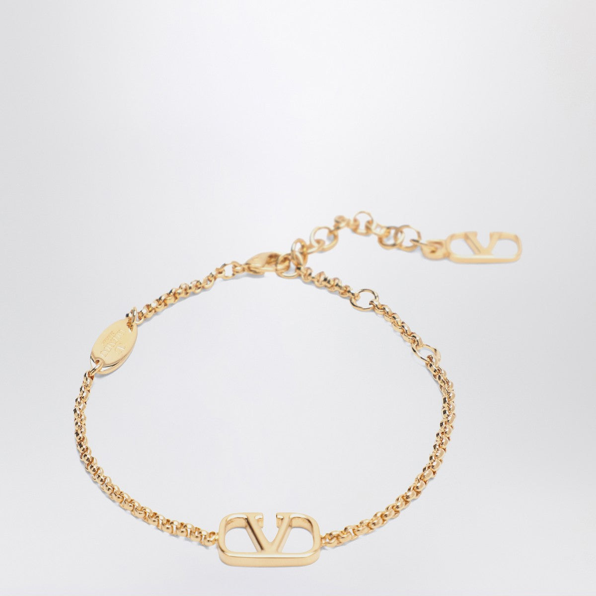 Bracelet en métal doré Valentino Garavani Vlogo Signature