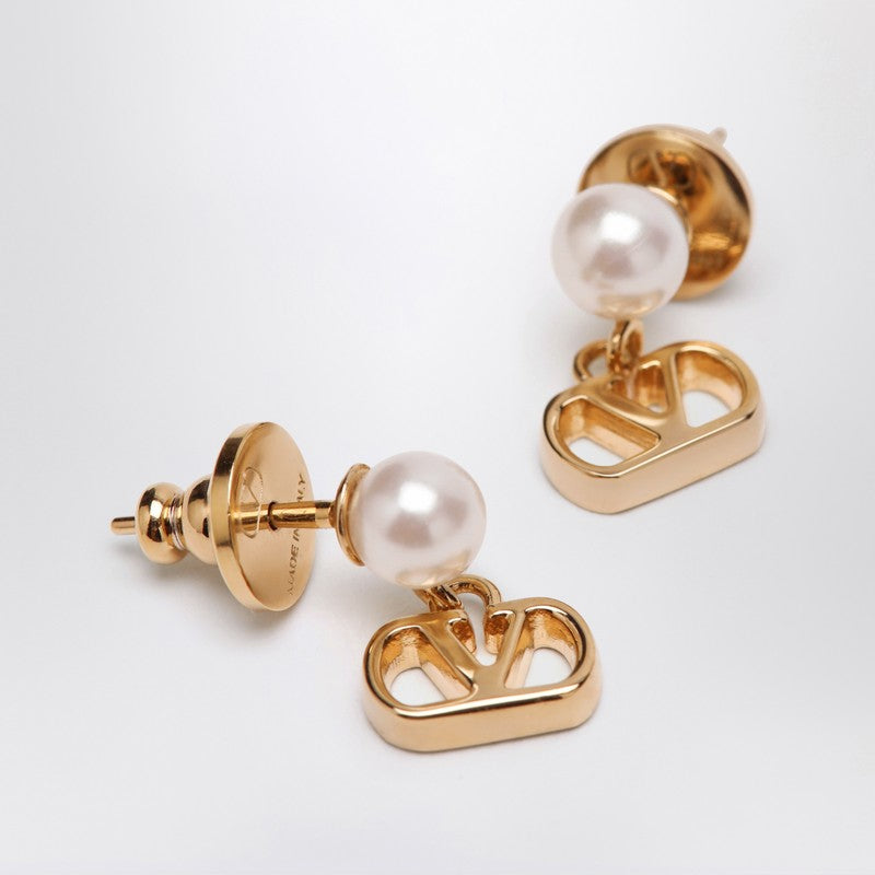 Pendientes Vlogo Signature de Valentino Garavani con perla