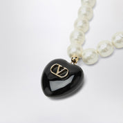 Collier de perles Black Coeur Royal de Valentino Garavani