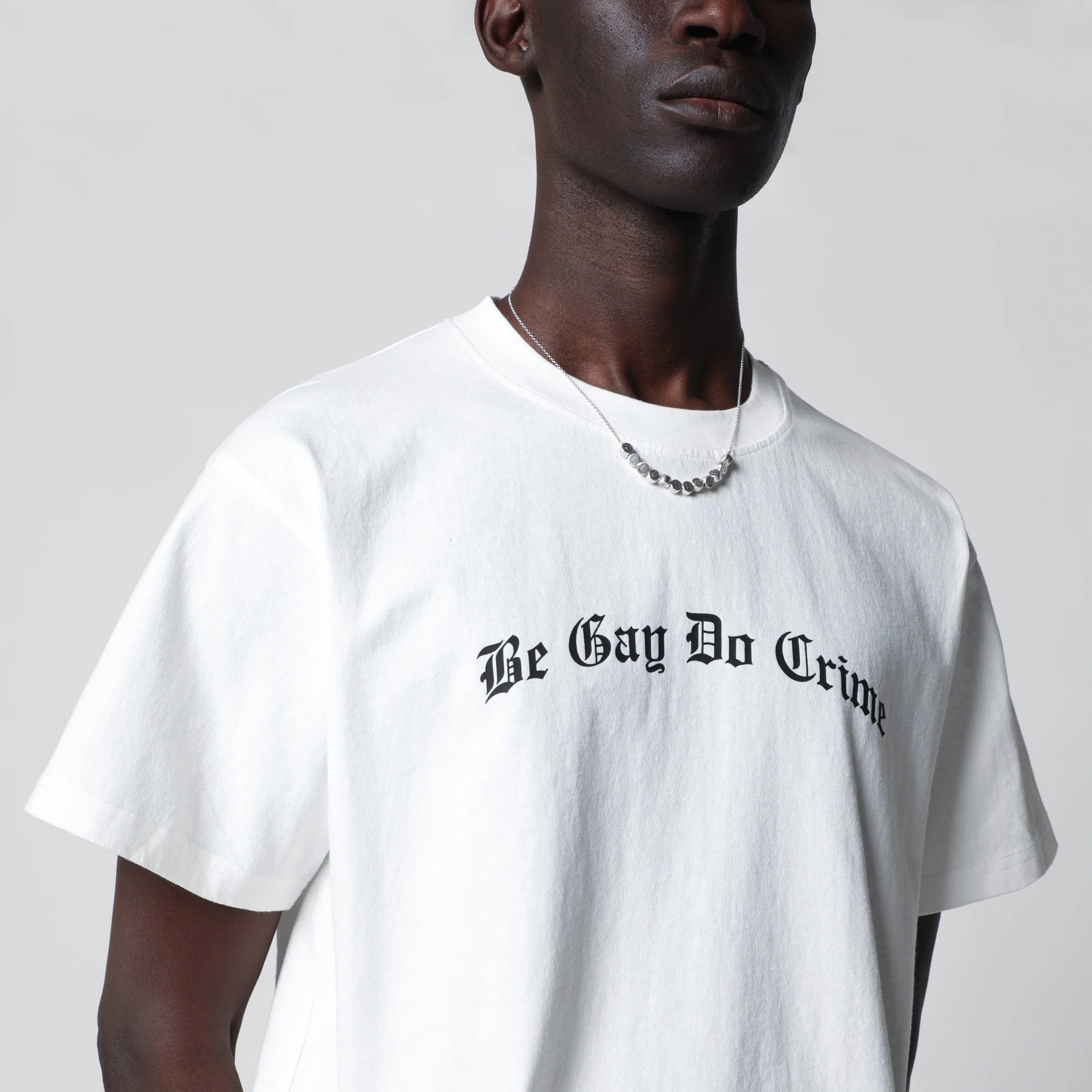 DAGGER White Be Gay Do Crime T-shirt
