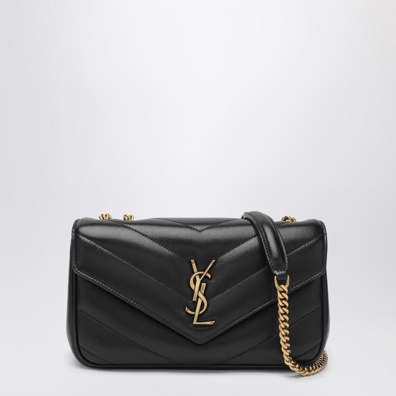 Bolso pequeño LouLou de Saint Laurent en piel negra