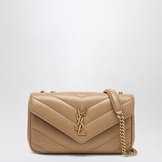 Saint Laurent Small LouLou bag in beige leather