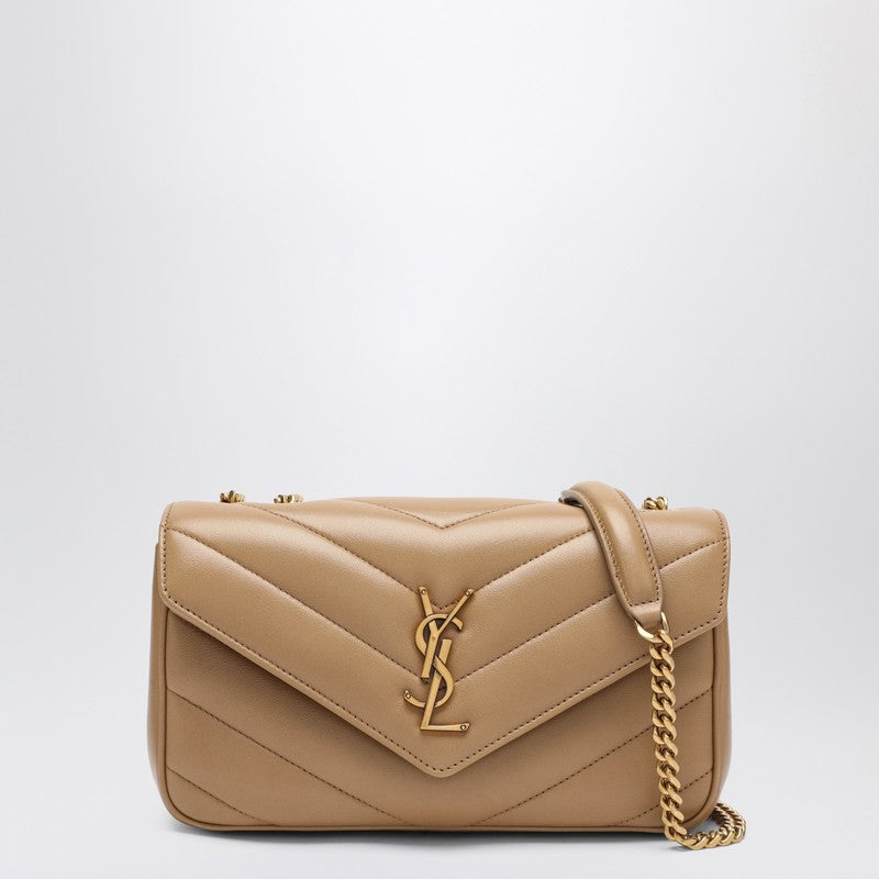 Saint Laurent Small LouLou bag in beige leather