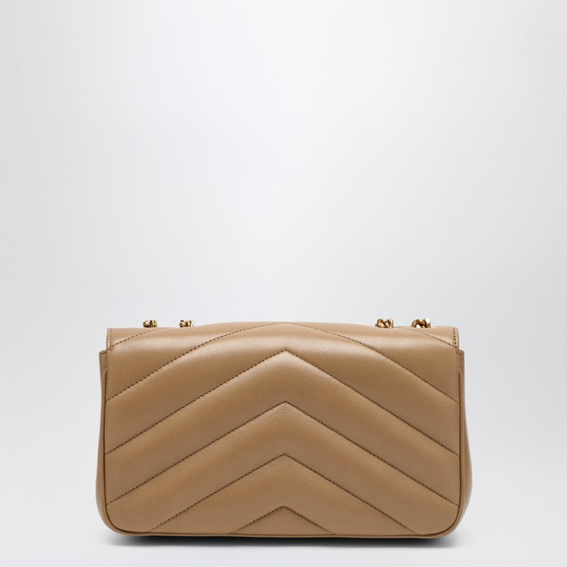 Saint Laurent Small LouLou bag in beige leather