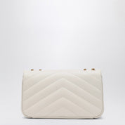 Bolso mediano LouLou color crema de piel suave de Saint Laurent