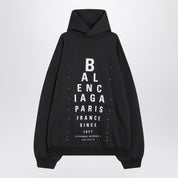 Balenciaga Optical black washed oversized hoodie
