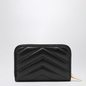 Saint Laurent Black Cassandre matelassé wallet in leather