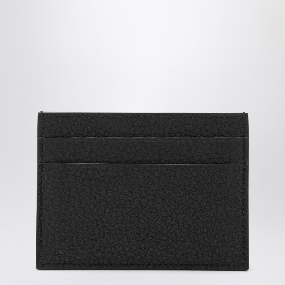 Porte-cartes de crédit Balenciaga noir en cuir martelé