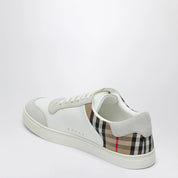 Burberry White and Check leather Sneakers