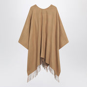 Burberry Beige wool cape with Check pattern