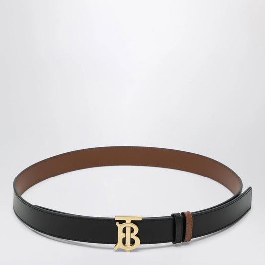 Burberry Reversible TB leather belt in black and tan
