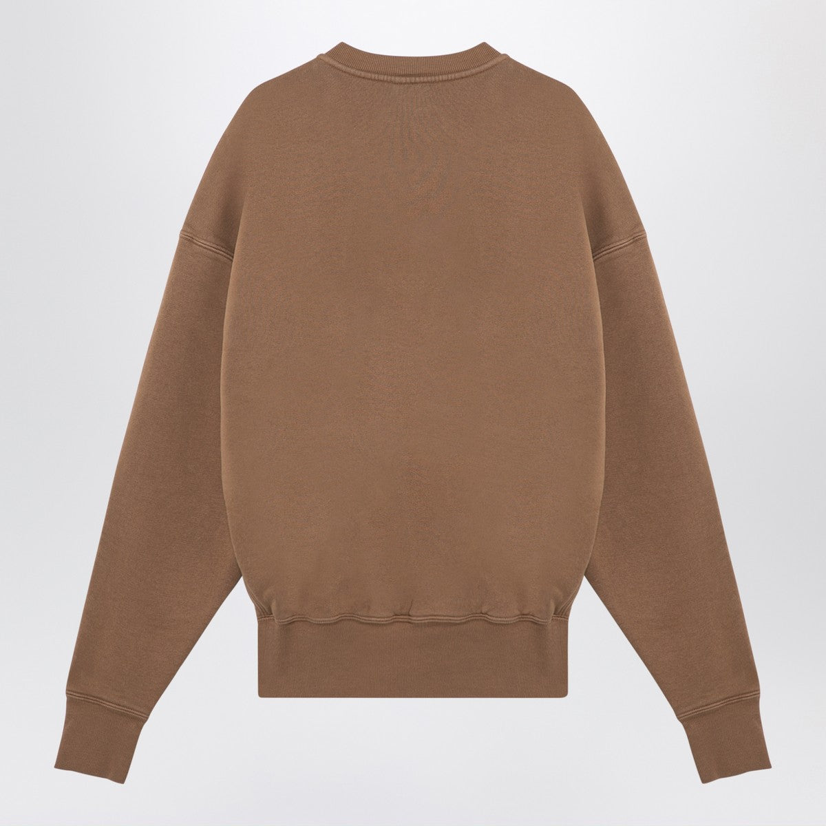 Sweat-shirt en coton peluche couleur caramel Saint Laurent