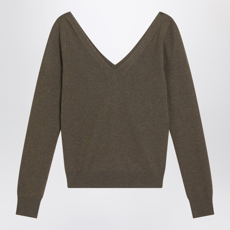 Saint Laurent Khaki cashmere sweater