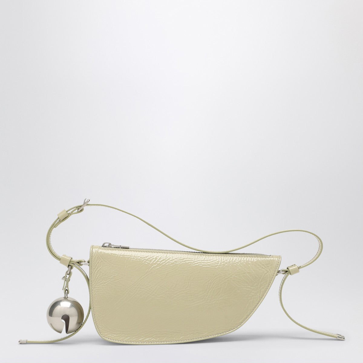 Sac Burberry Small Shield en cuir vert clair