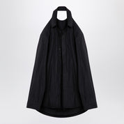 Robe effet chemise suspendue noire Balenciaga en coton