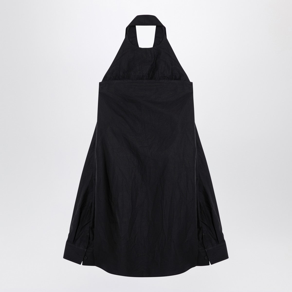 Robe effet chemise suspendue noire Balenciaga en coton