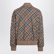 Burberry Check pattern zipped cardigan in wool blend