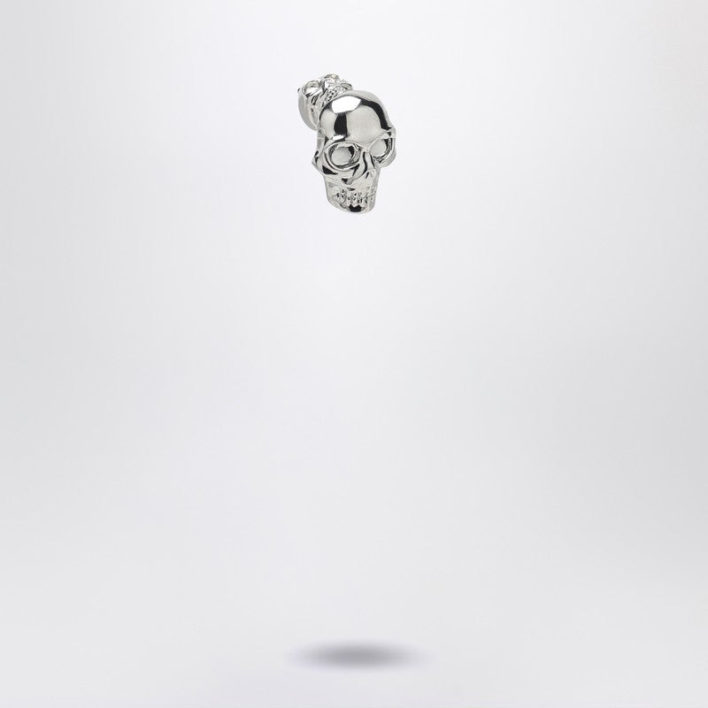 Alexander McQueen Skull Earring in palladium brass
