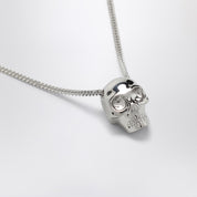 Alexander McQueen Skull necklace in palladium