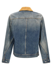 Mcqueen Suede Denim Jacket