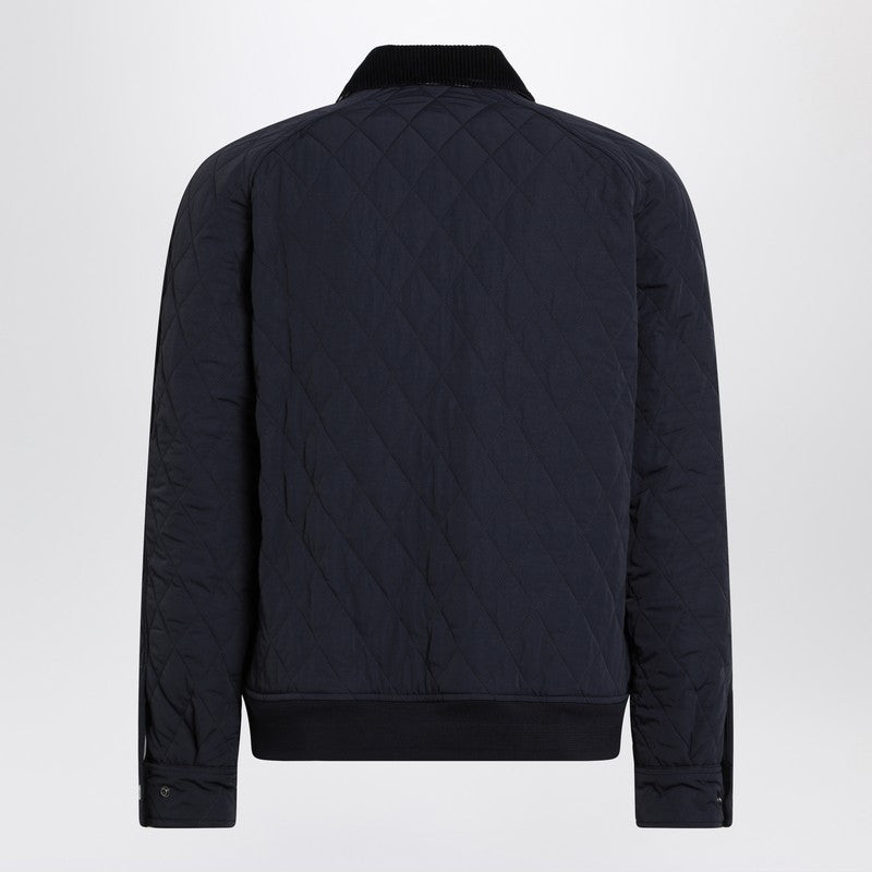 Burberry Quilted Jacket — Navy Nylon Jacket for Men
