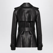 Burberry Short black leather jacket with studs