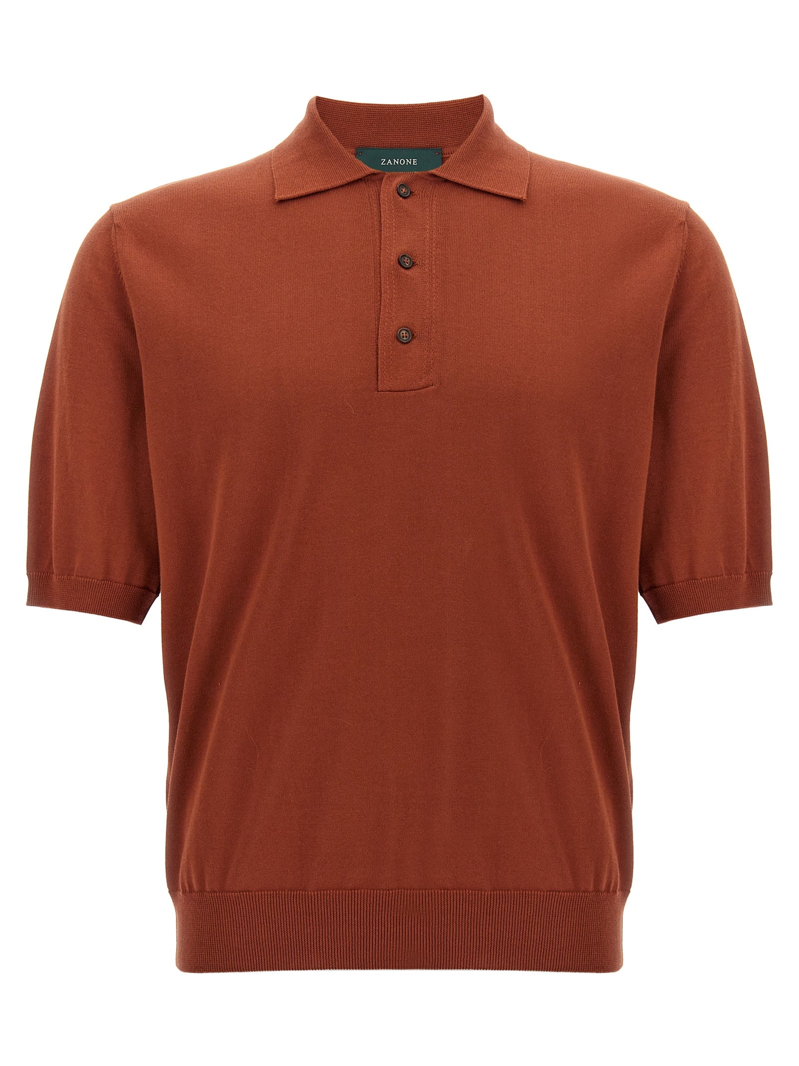 Zanone Cotton Polo Shirt — Red Men's Shirt