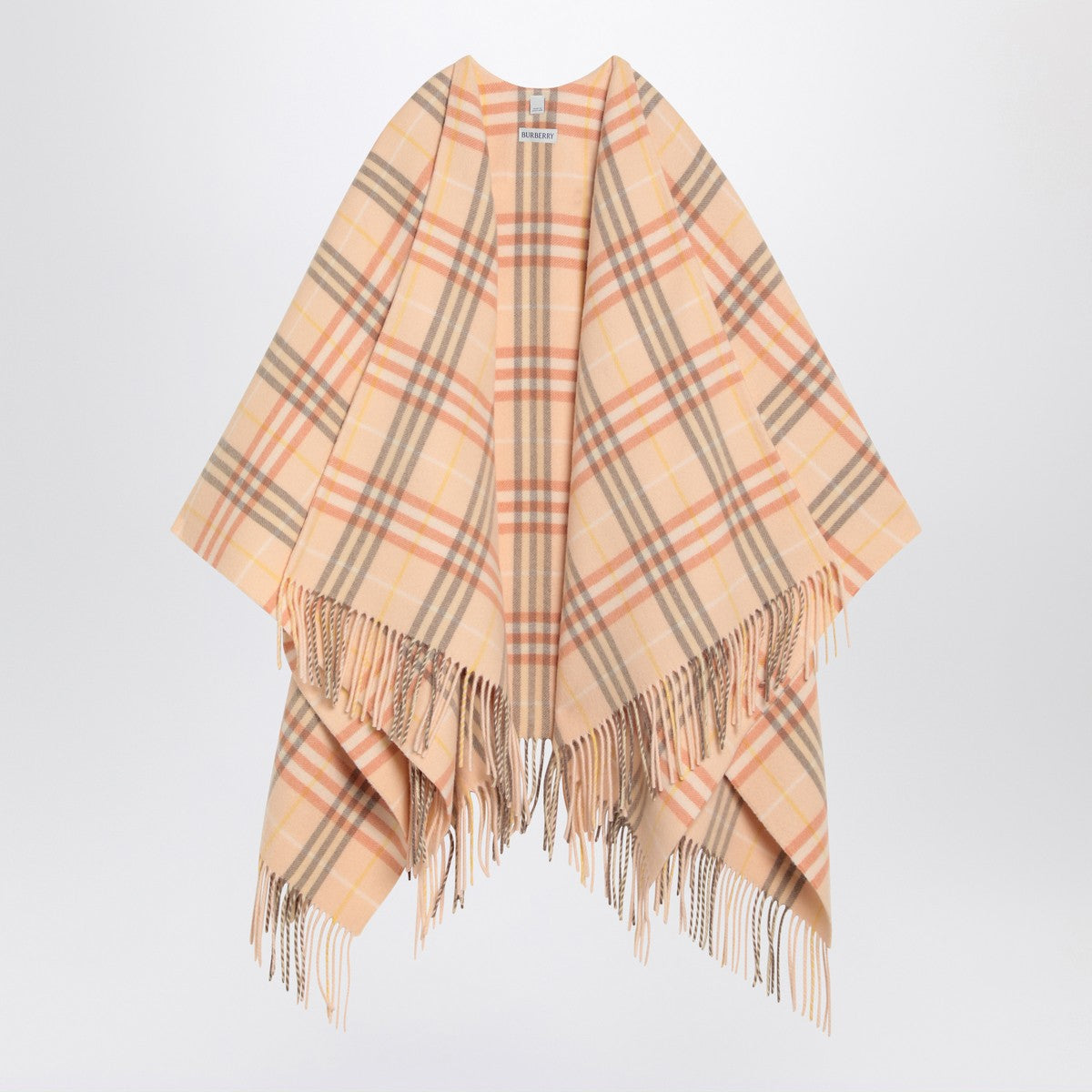 Burberry Check pattern wool and cashmere cape