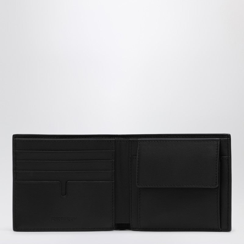 Burberry Black leather bi-fold wallet Check