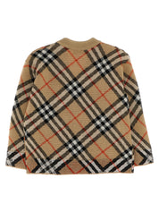 Burberry Graham Cardigan Knitwear — Beige V‑Neck