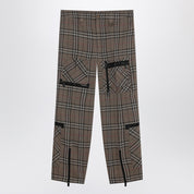 Burberry cargo pants in silk blend with Check pattern