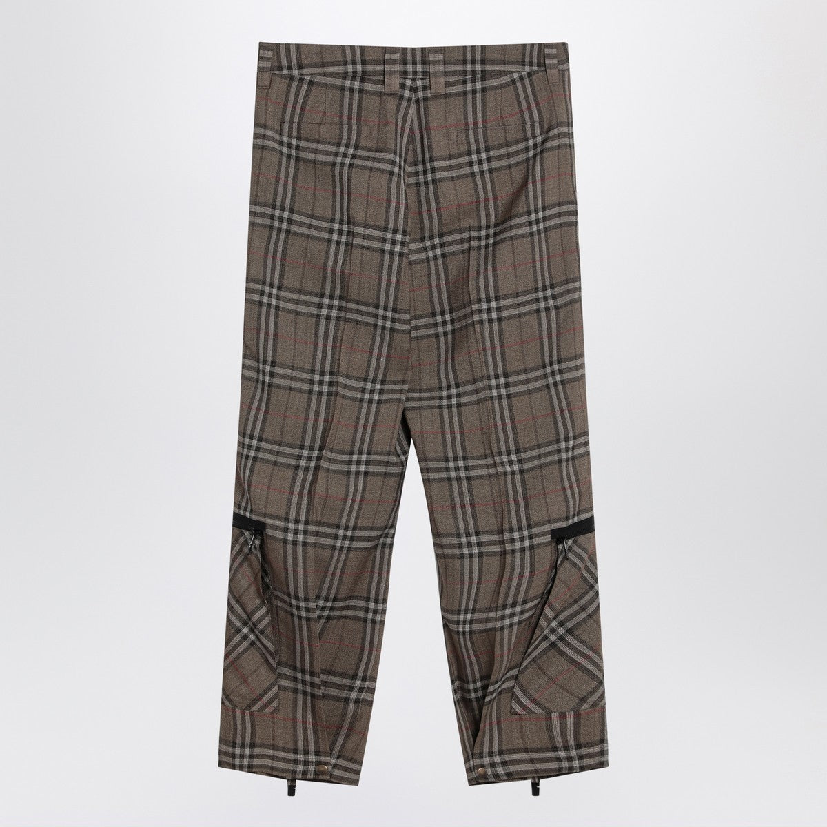 Burberry cargo pants in silk blend with Check pattern