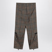 Burberry cargo pants in silk blend with Check pattern