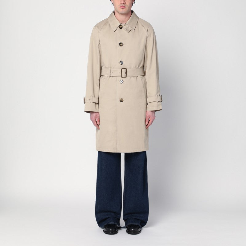 Trench-coat en coton beige Burberry avec ceinture
