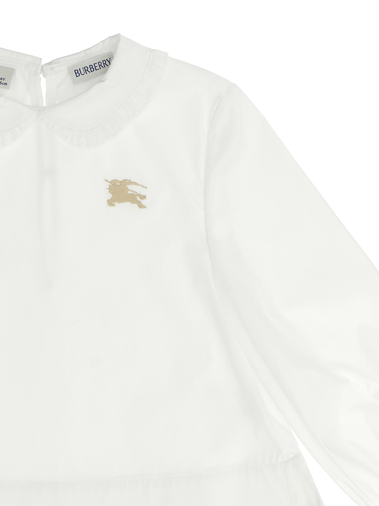 Burberry Cora Shirt - Girls' White Topwear, Ruffled Collar